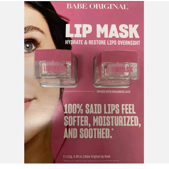 NEW Babe Original Overnight Lip Mask 2 pack - Picture 1 of 5